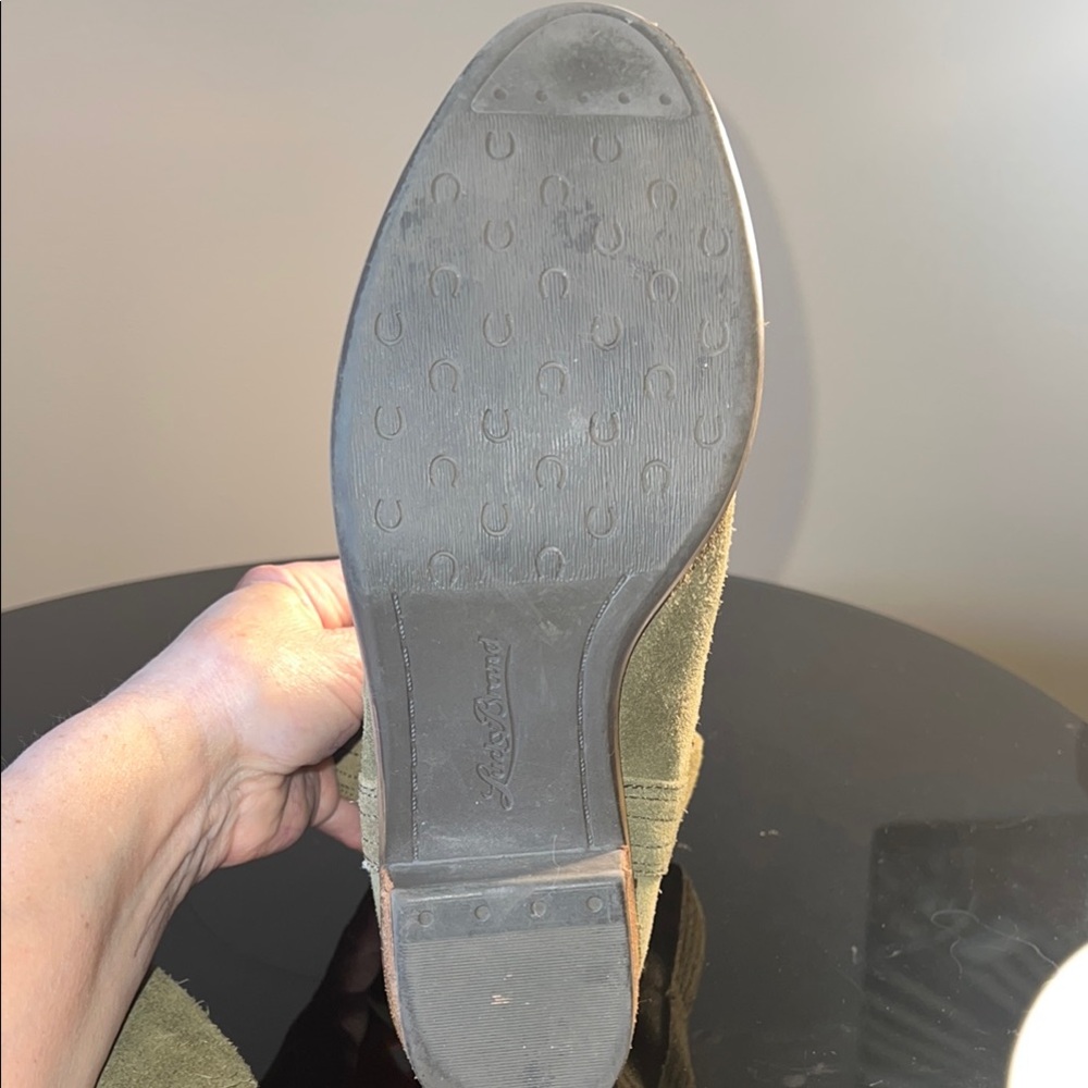 Lucky Brand Green Ankle Boots with Suede Finish - Picture 12 of 12